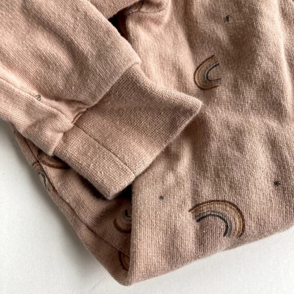 Rylee + Cru French Terry Jumpsuit - Rainbows - Dusty Rose - 3-6M - Picture 6 of 8